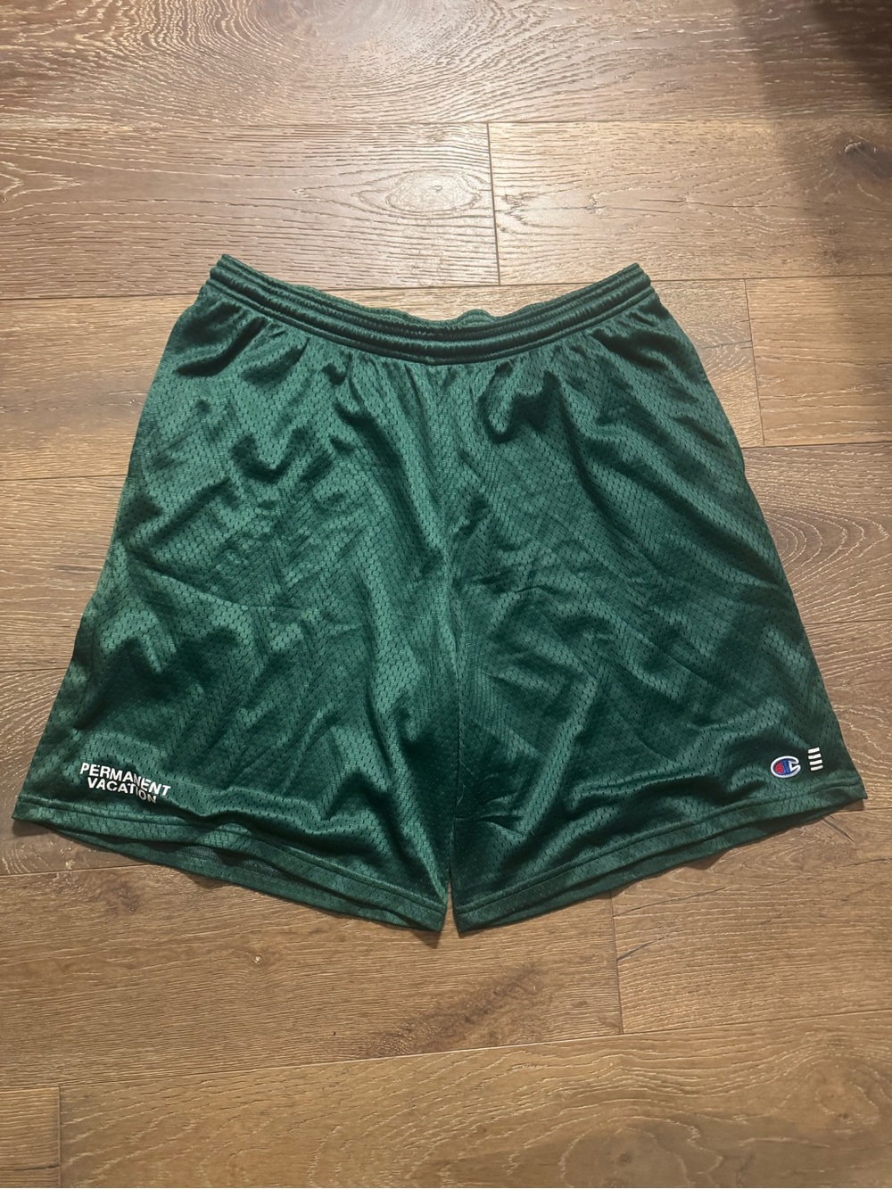 Champion Forest Green Mesh Athletic Shorts